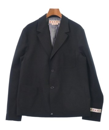 MARNI ノーカラー ジャケット 44 MARNI（マルニ）カジュアルジャケット 黒 サイズ:44(L位