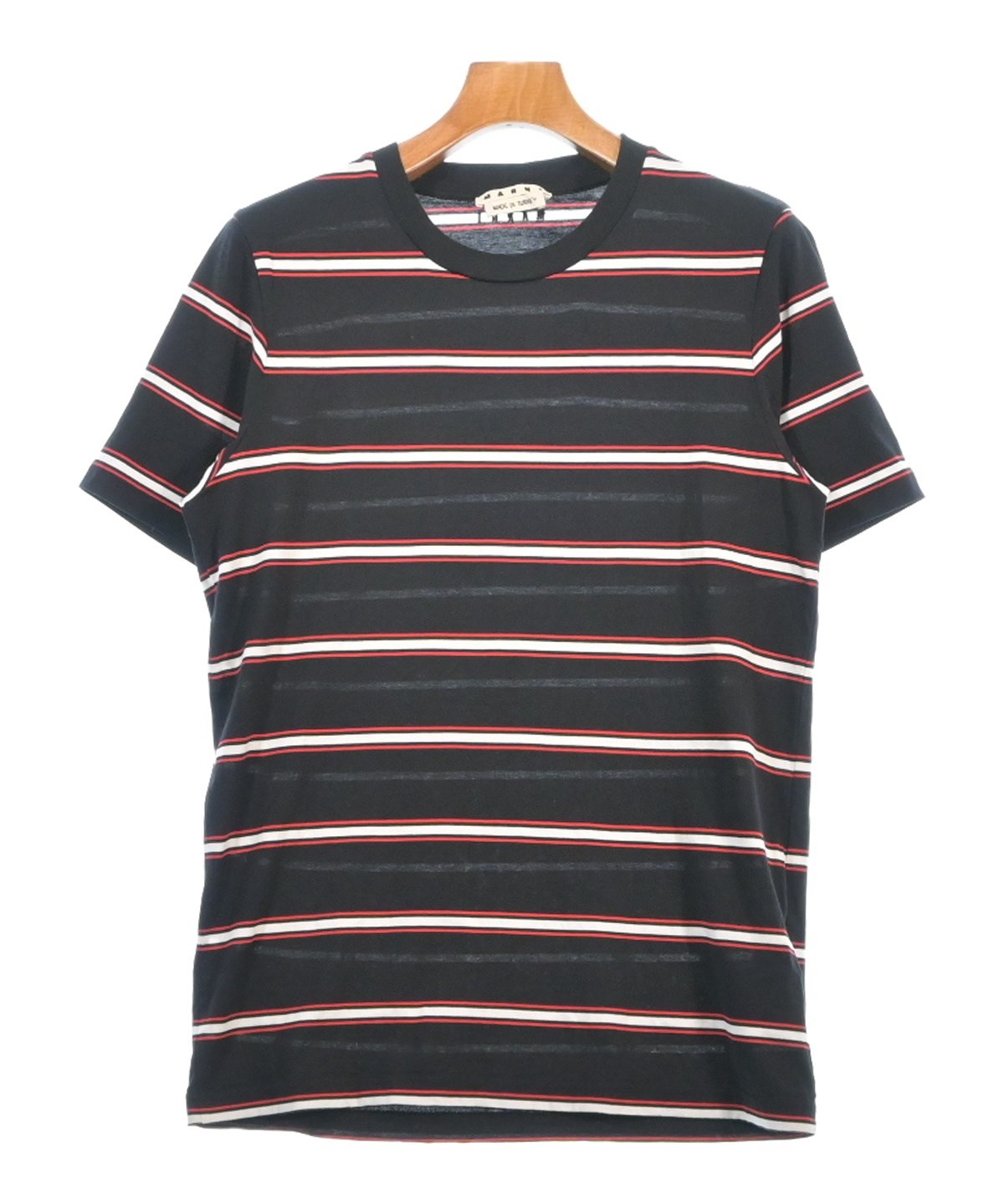 MARNI 半袖Tシャツ ブラック×アイボリー 46 マルニ カットソー MARNI（マルニ）Tシャツ・カットソー 黒 サイズ:46(M位) メンズ