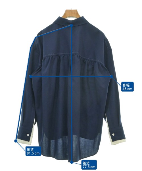 MARNI（マルニ）カジュアルシャツ 紺 サイズ:38(S位) レディース/2200623449028