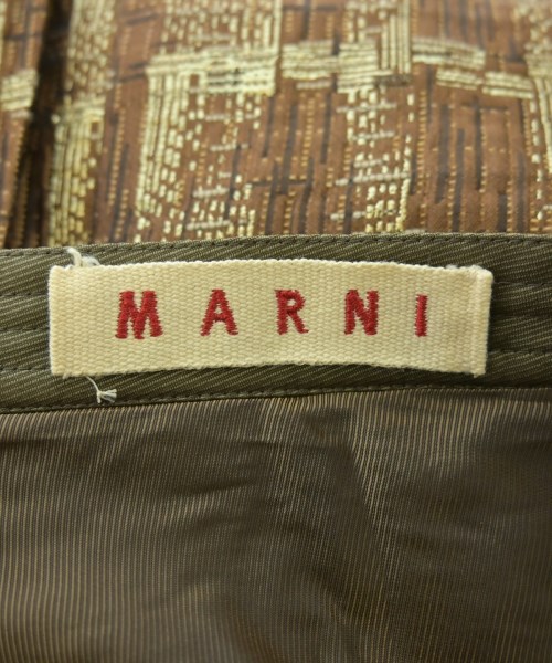MARNI（マルニ）ひざ丈スカート 茶 サイズ:38(S位) レディース/2200617949107