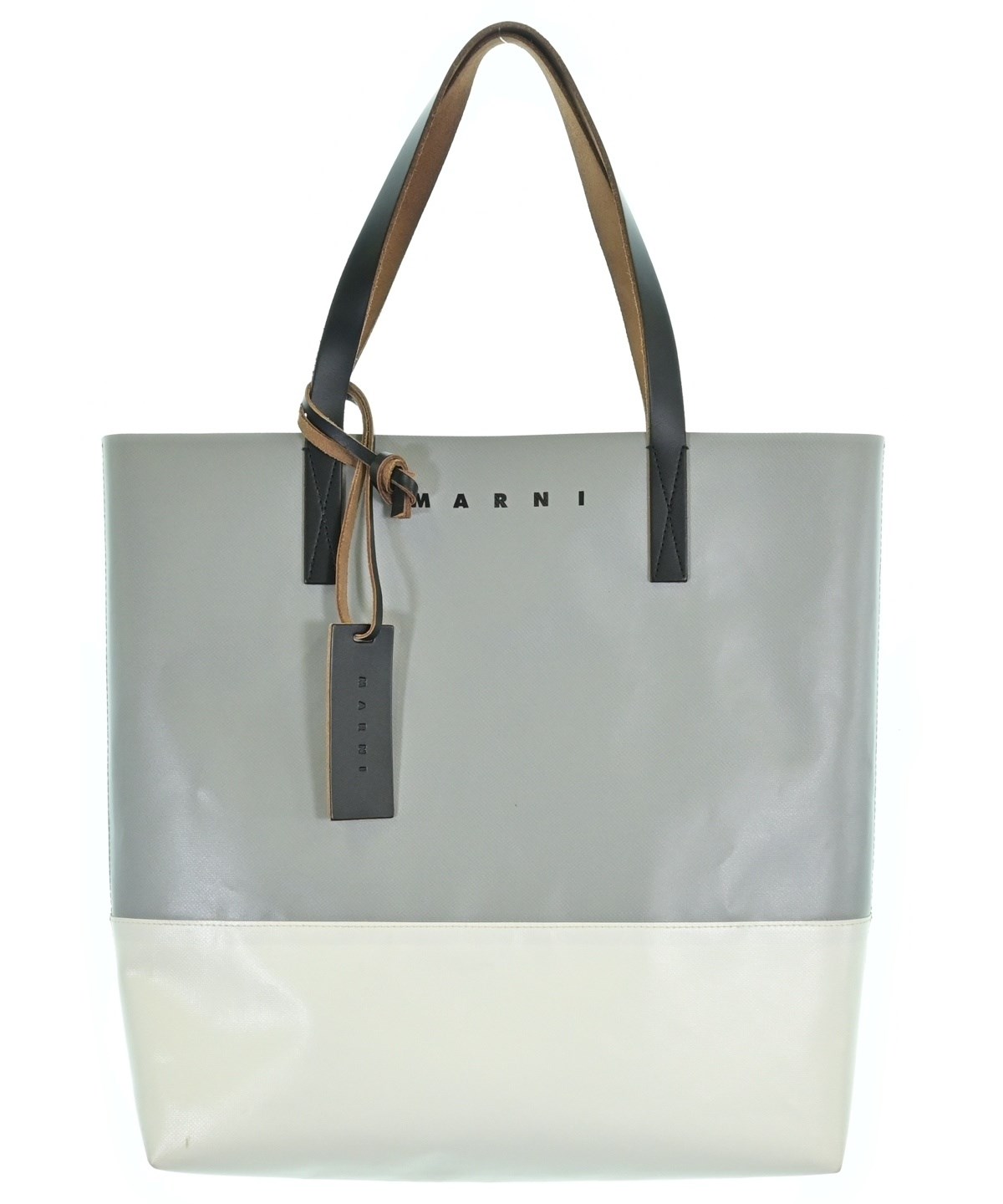 MARNI マルニ グレー ホワイト トートバッグ MARNI（マルニ）トートバッグ グレー サイズ:- メンズ/2200612406070