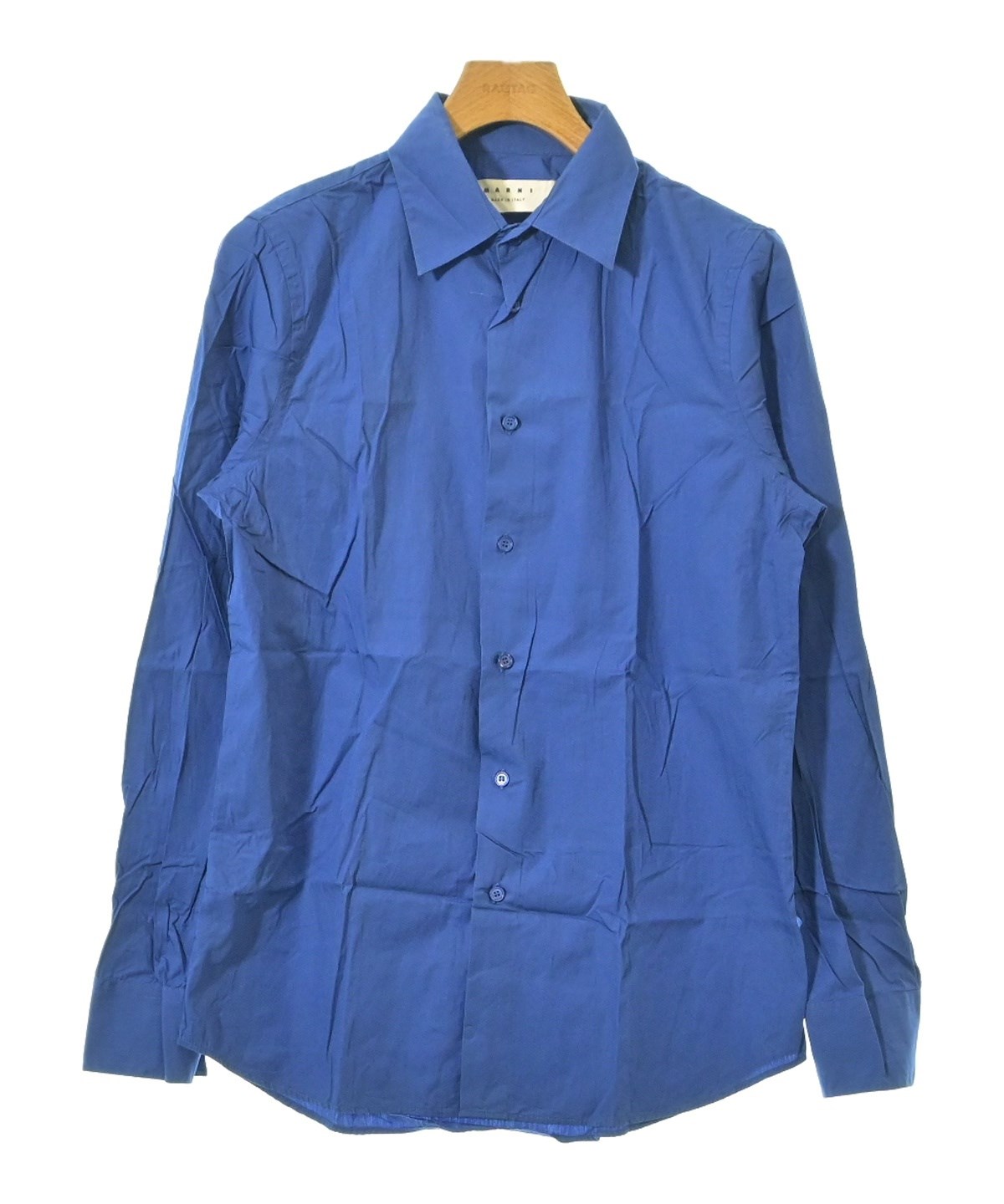 MARNI マルニ シャツ46 スクウェアカット ネイビー マルニ 長袖 シャツ
