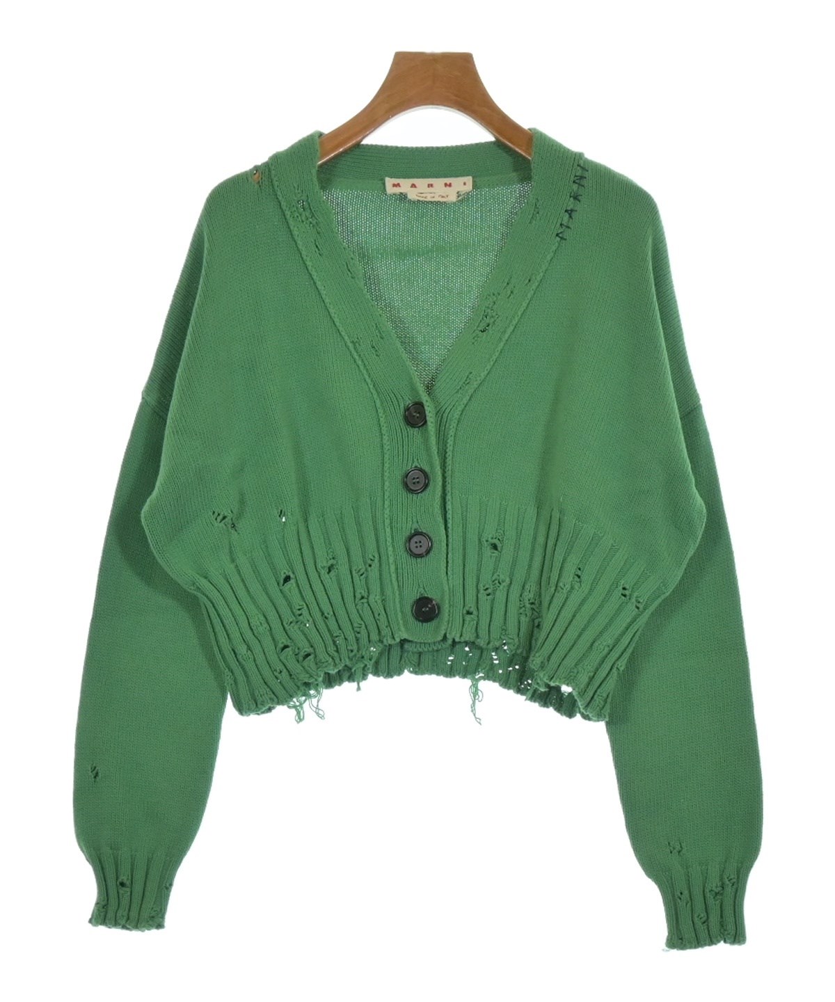 MARNI ベージュ ダークグリーン カーディガン サイズ48 MARNI ベージュ ダークグリーン カーディガン サイズ48