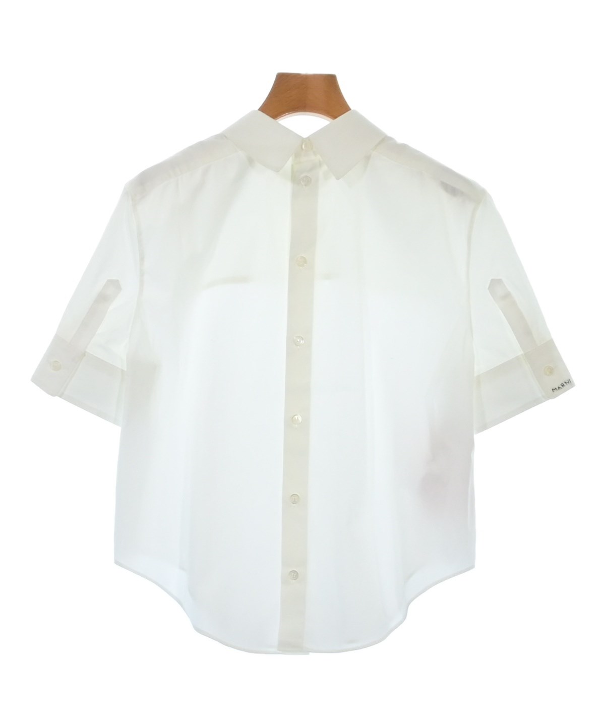 【美品】  MARNI / マルニ | 2019SS | ラウンドカット コットンブロード バックジップブラウス シャツ | 40 | ホワイト | レディース s-musee_360322252