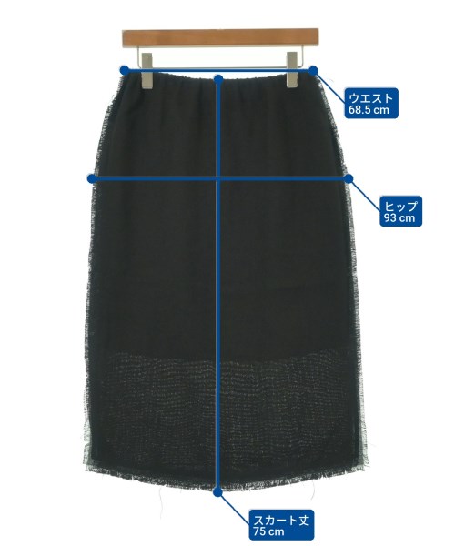 MARNI（マルニ）ひざ丈スカート 黒 サイズ:38(S位) レディース/2200619658212