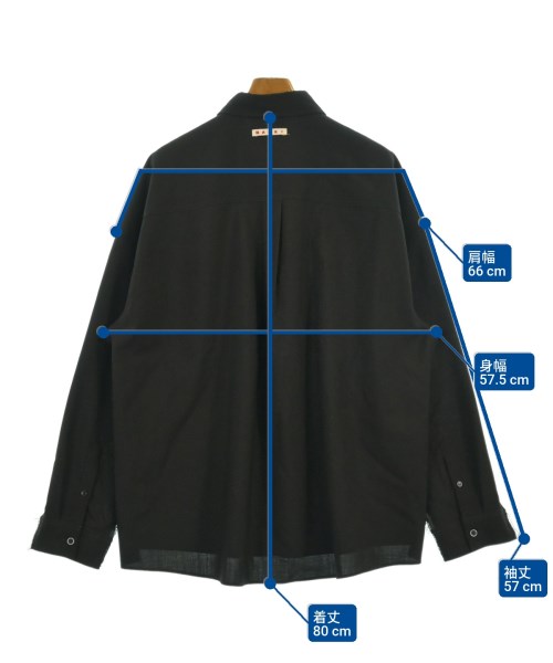 MARNI（マルニ）カジュアルシャツ 紺 サイズ:48(L位) メンズ/2200619746025