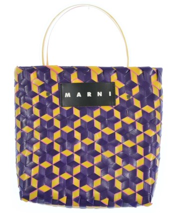 MARNI マルニマーケット 超美品 かごバッグ 茶X青X紫 MARNI マルニマーケット 超美品 かごバッグ 茶X青X紫
