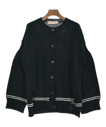 MARNI カシミヤ100% 紺 黒 カーディガン タグ付 40 L 切替 中古・古着通販】MARNI (マルニ) 厚手カーディガン ネイビー サイズ:38