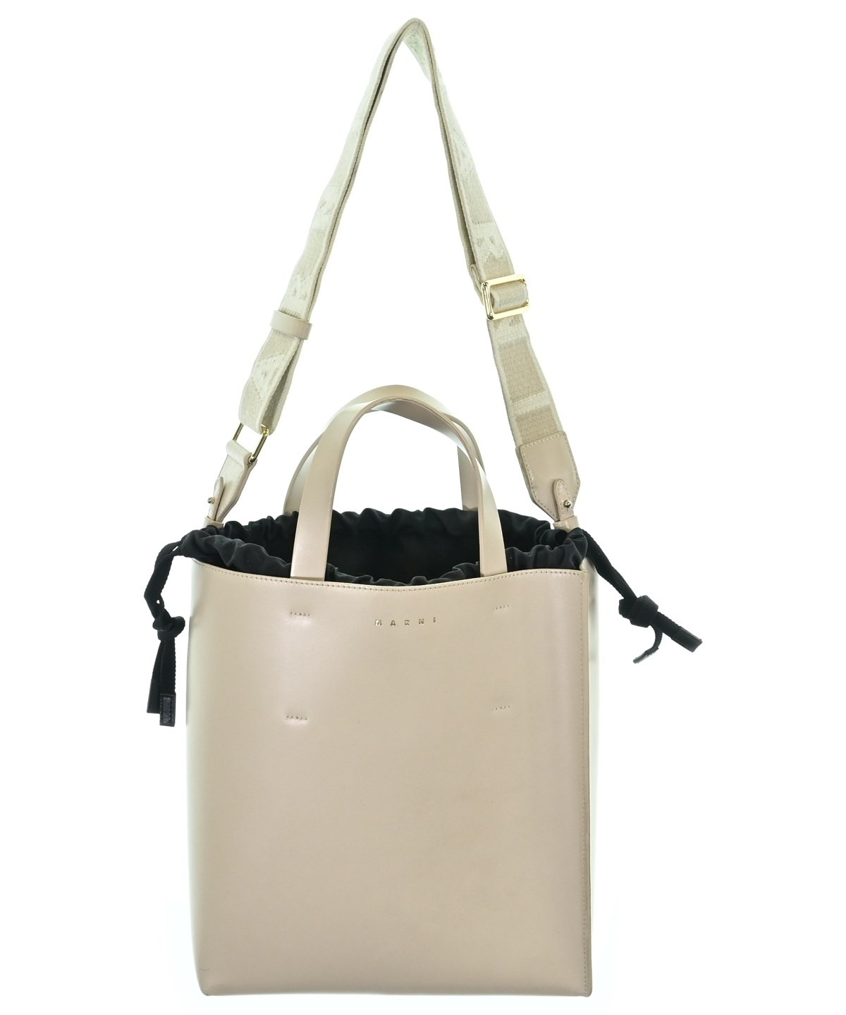 値下げ！MARNI フリンジ付トートバッグ ベージュ MARNI（マルニ）トートバッグ ベージュ サイズ:- レディース