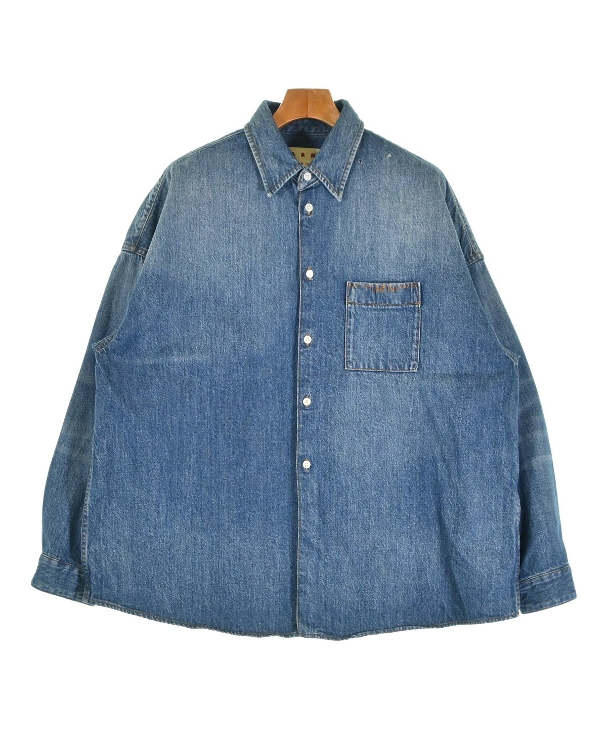 マルニ イージーシャツ 水色46 MARNI（マルニ）カジュアルシャツ 青 サイズ:46(M位) メンズ