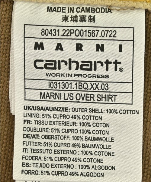 MARNI（マルニ）カジュアルシャツ 茶 サイズ:M メンズ/2200677989020
