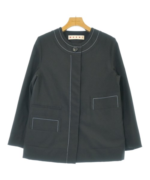 MARNI(マルニ)ノーカラージャケット 黒 サイズ:40(M位)/2200677474038