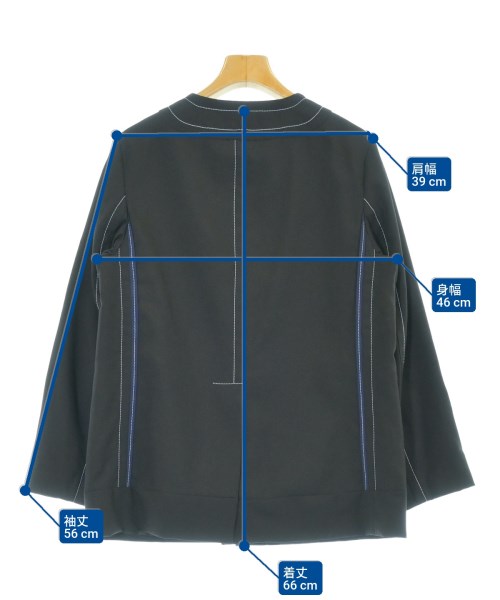 MARNI（マルニ）ノーカラージャケット 黒 サイズ:40(M位) レディース/2200677474038