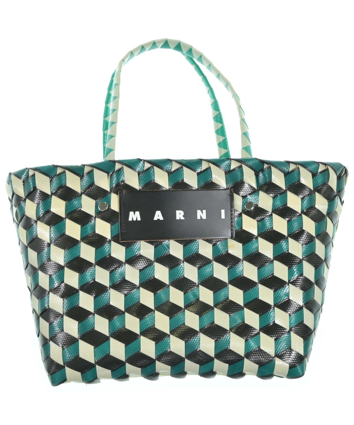 MARNI マルニ かごバッグ  緑 【古着】【中古】【送料無料】 中古・古着通販】MARNI (マルニ) POD カゴバッグ グリーン｜ブランド