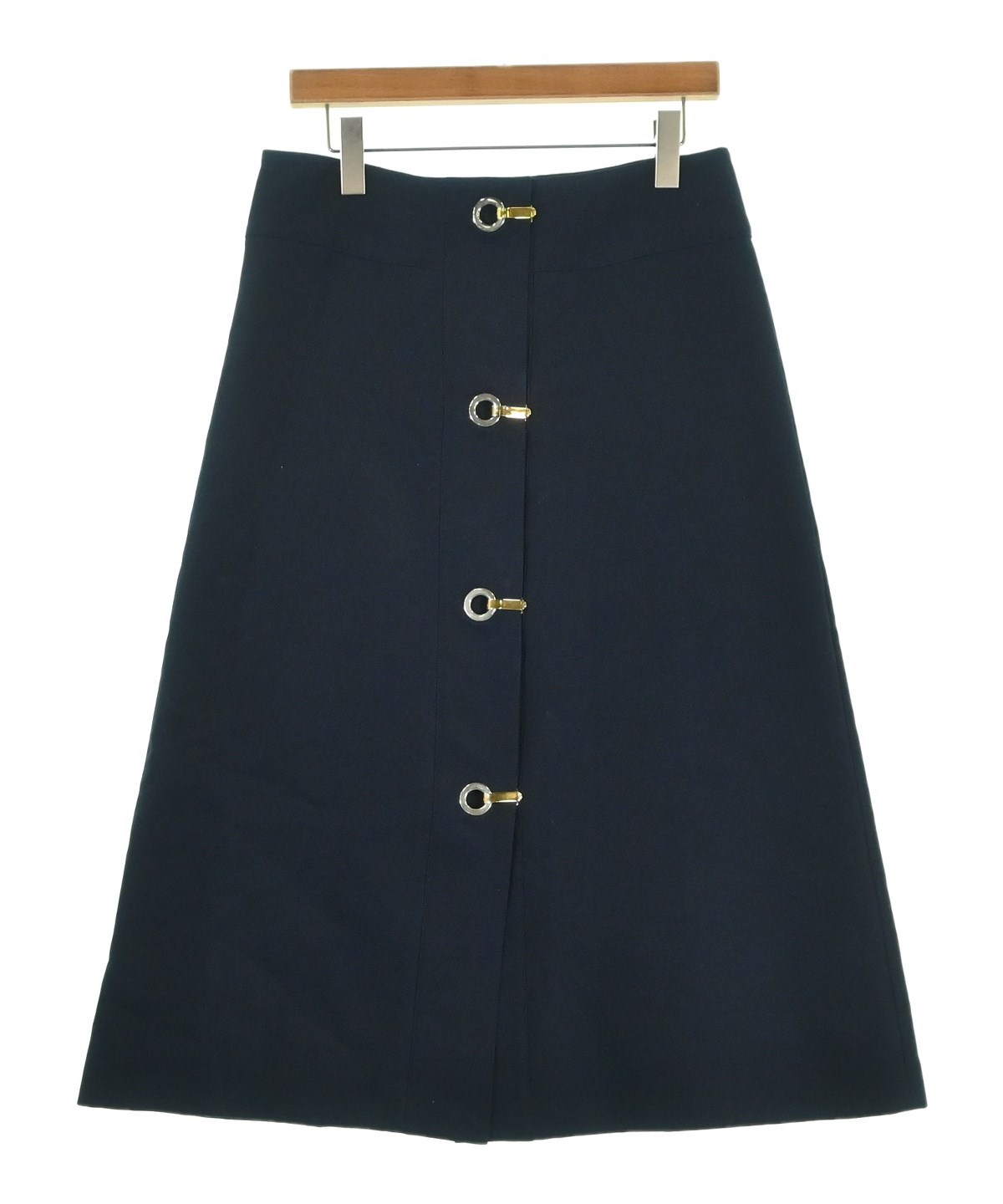 MARNI マルニブラックカラーAラインスカート MARNI（マルニ）ロング・マキシ丈スカート 紺 サイズ:40(M位
