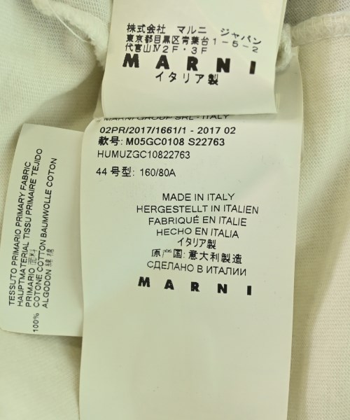 MARNI（マルニ）Tシャツ・カットソー 白 サイズ:44(S位) メンズ/2200698247277