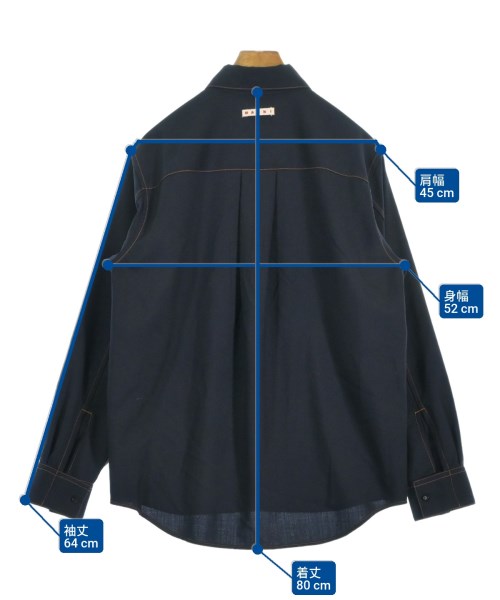 MARNI（マルニ）カジュアルシャツ 紺 サイズ:44(S位) メンズ/2200650878051