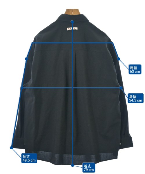 MARNI（マルニ）カジュアルシャツ 紺 サイズ:44(S位) メンズ/2200661154021