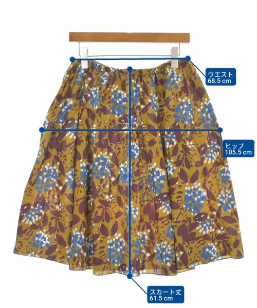 MARNI（マルニ）ひざ丈スカート 黄 サイズ:42(M位) レディース/2200709374114