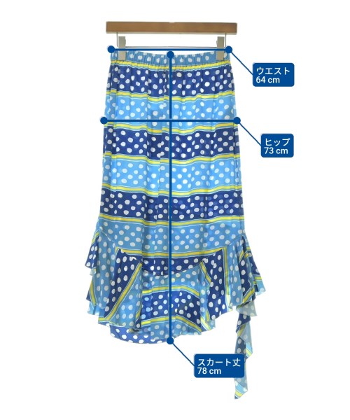 MARNI（マルニ）ひざ丈スカート 青 サイズ:38(S位) レディース/2200645284089