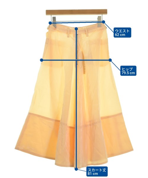 MARNI（マルニ）ひざ丈スカート オレンジ サイズ:36(XS位) レディース/2200647100158