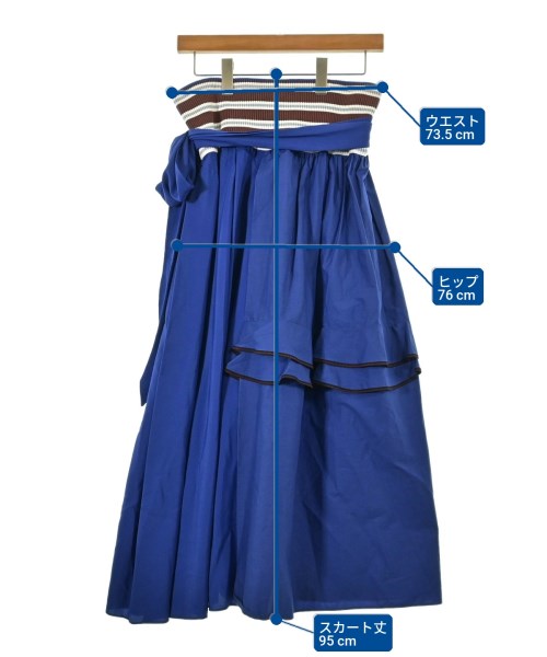 MARNI（マルニ）ロング・マキシ丈スカート 青 サイズ:38(S位) レディース/2200649237555