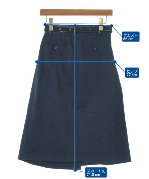 MARNI（マルニ）ひざ丈スカート 紺 サイズ:36(XS位) レディース/2200705599481