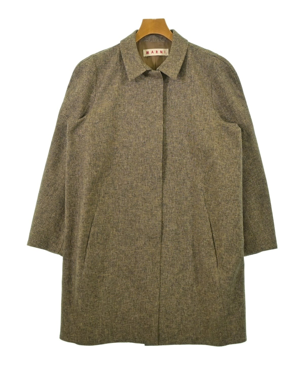 MARNI リバーシブル　ステンカラーコート　マルニ MARNI（マルニ）ステンカラーコート 茶 サイズ:42(M位) レディース