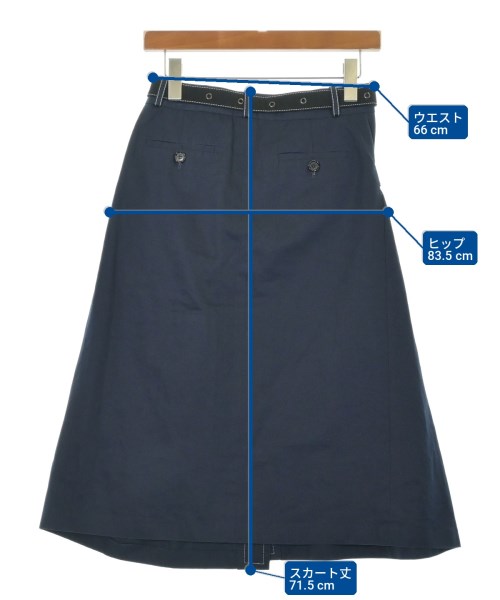 MARNI（マルニ）ひざ丈スカート 紺 サイズ:38(S位) レディース/2200706228113