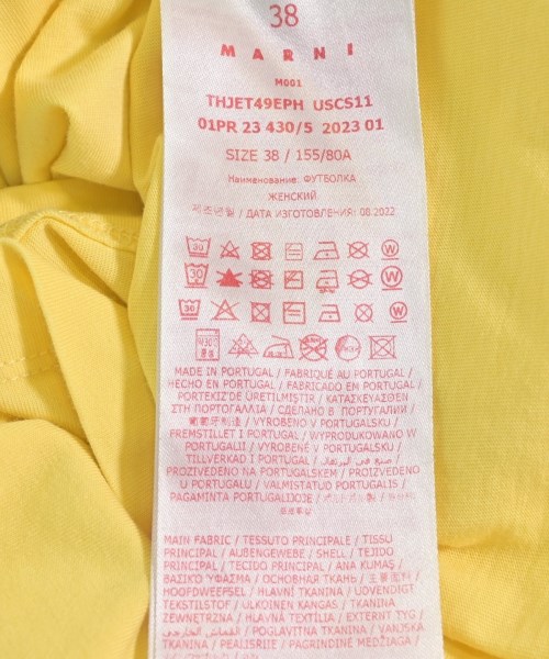 MARNI（マルニ）Tシャツ・カットソー 黄 サイズ:38(S位) レディース/2200707360157