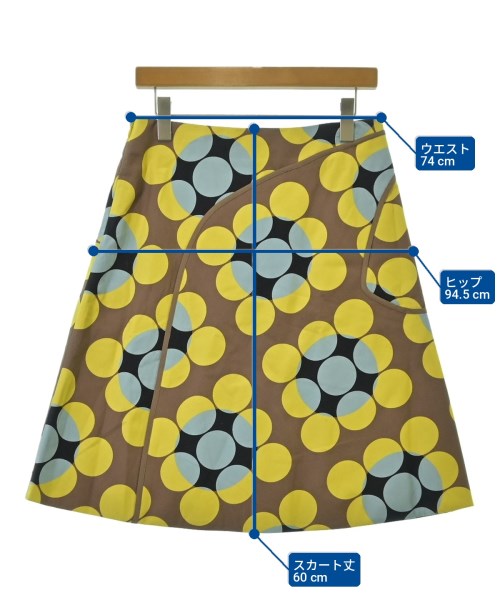 MARNI（マルニ）ひざ丈スカート 茶 サイズ:40(M位) レディース/2200707138916