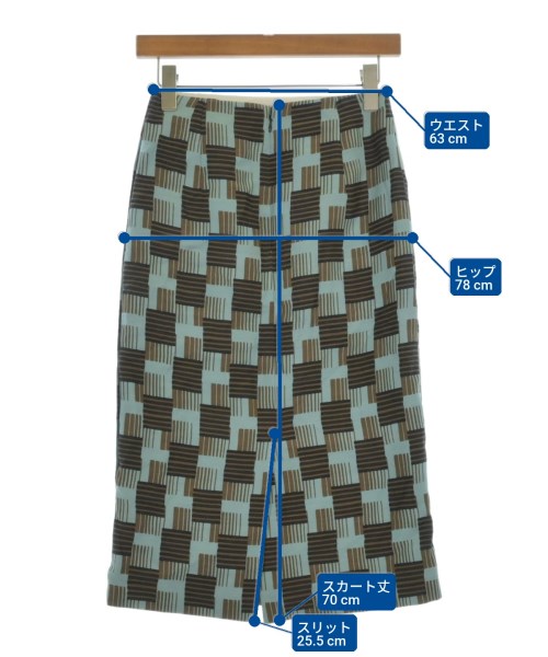 MARNI（マルニ）ひざ丈スカート 青 サイズ:38(S位) レディース/2200666978172