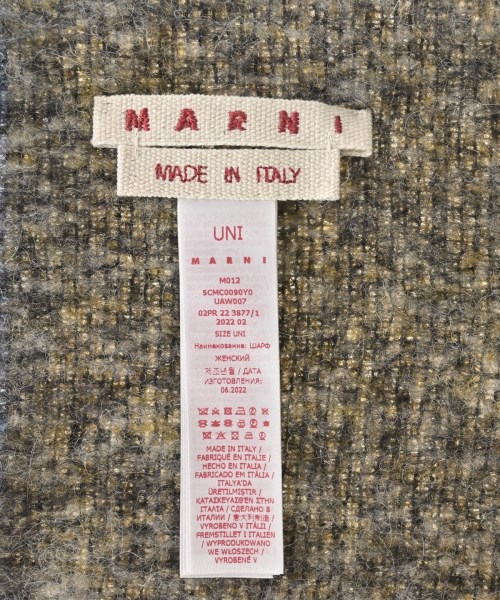 MARNI（マルニ）マフラー 黄 サイズ:- メンズ/2200668098182