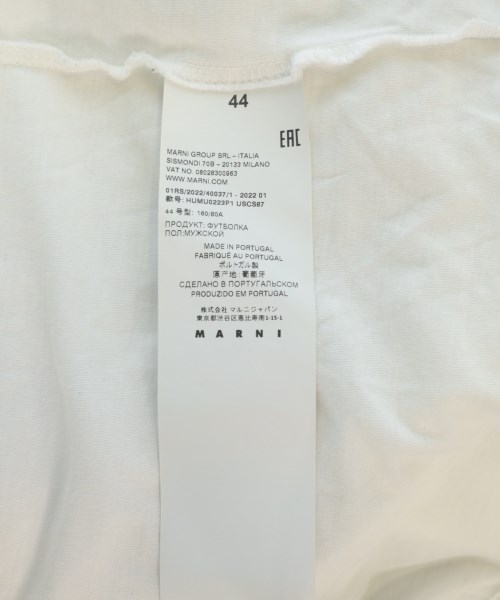 MARNI（マルニ）Tシャツ・カットソー 白 サイズ:44(S位) メンズ/2200731614110