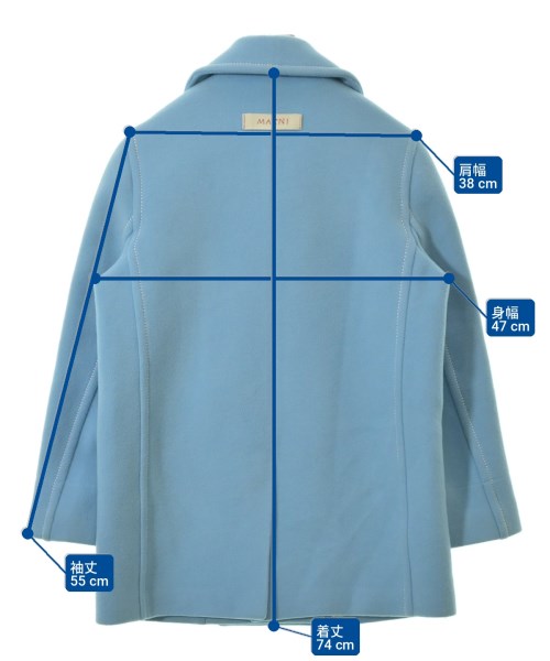 MARNI（マルニ）ピーコート 青 サイズ:36(XS位) レディース/2200734421203