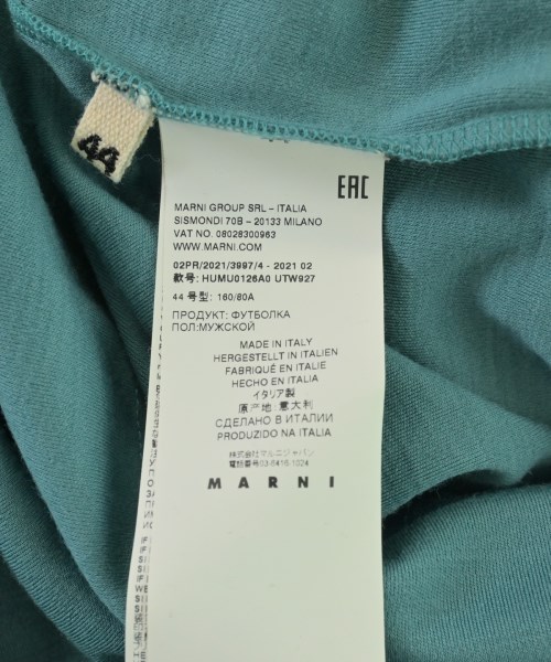 MARNI（マルニ）Tシャツ・カットソー 青 サイズ:44(S位) メンズ/2200720771039