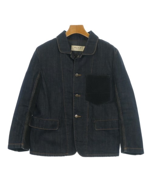 MARNI✨️イタリア製　デザイン ジャケット MARNI（マルニ）カジュアルジャケット 紺 サイズ:S レディース