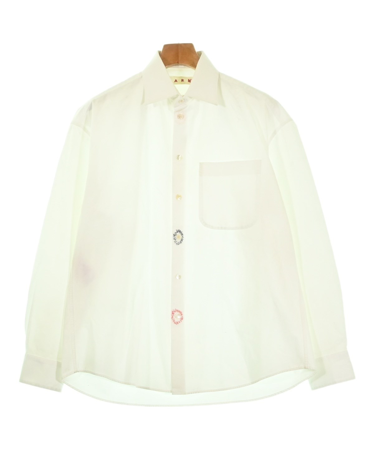 MARNI マルニ カジュアルシャツ XS 白 【古着】【中古】【送料無料】 MARNI（マルニ）カジュアルシャツ 白 サイズ:40(L位) メンズ