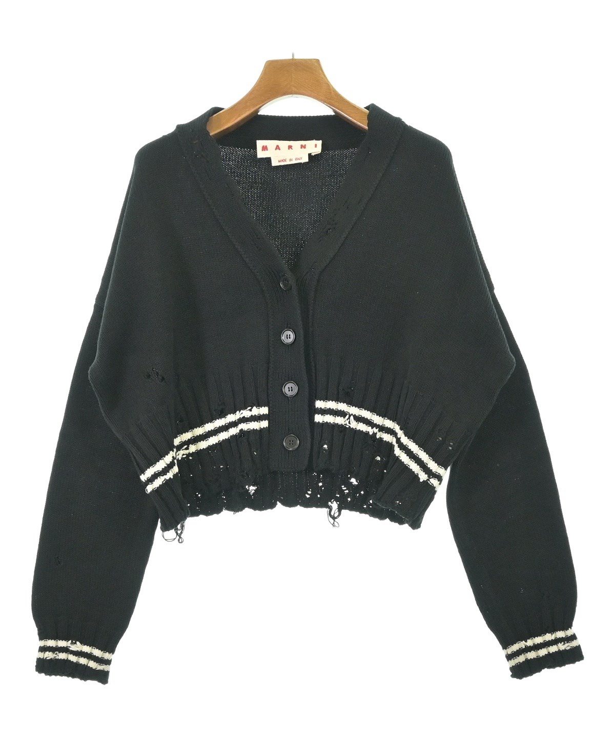 【新品未使用】MARNI カーディガン　40サイズ MARNI（マルニ）カーディガン 黒 サイズ:40(M位) レディース