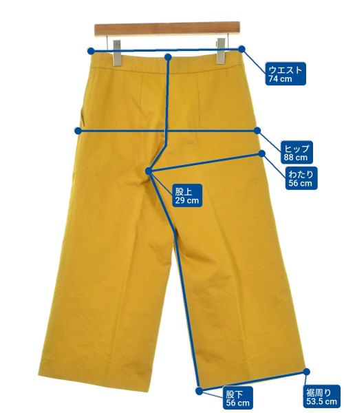 MARNI（マルニ）クロップドパンツ 黄 サイズ:38(S位) レディース/2200692923030