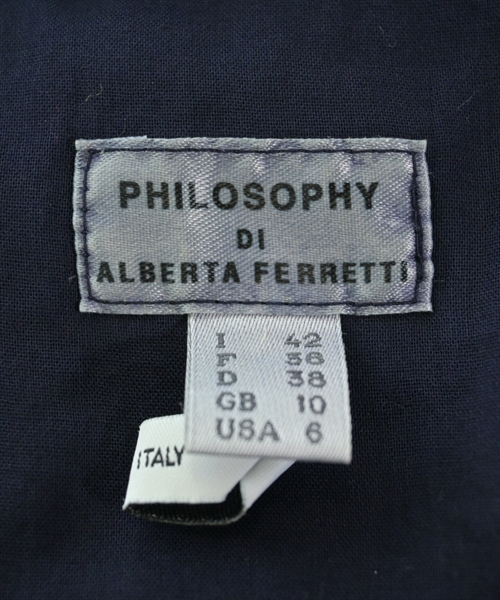 Philosophy di Alberta Ferretti（フィロソフィーディアルベルタフェレッ）シャツワンピース 紺 サイズ:42(M位) レディース/2200612535138