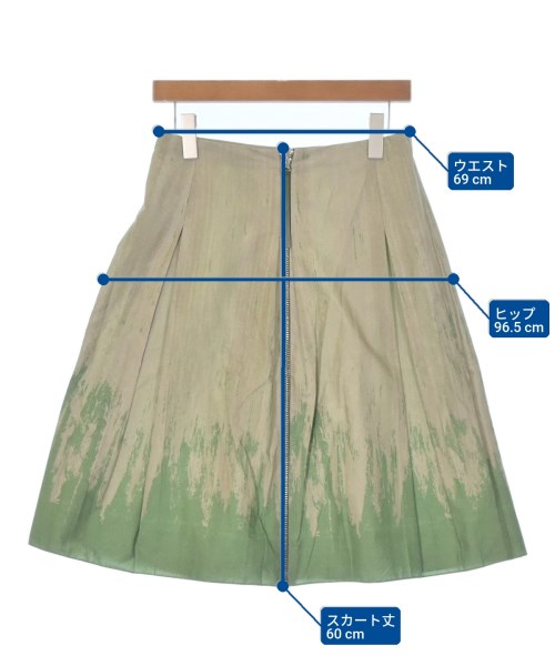 MAURIZIO PECORARO（マウリッツィオ　ペコラーロ）ひざ丈スカート 緑 サイズ:40(M位) レディース/2200669483055