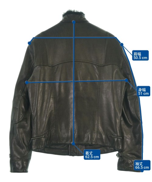 G･GUAGLIANONE（ジャンニガリアノーネ）ライダース 黒 サイズ:M メンズ/2200632090013