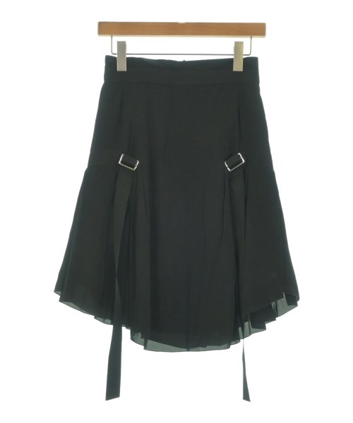 Olivier Theyskens(オリヴィエ　ティスキンス)ひざ丈スカート 黒 サイズ:36(XS位)/2200655567585