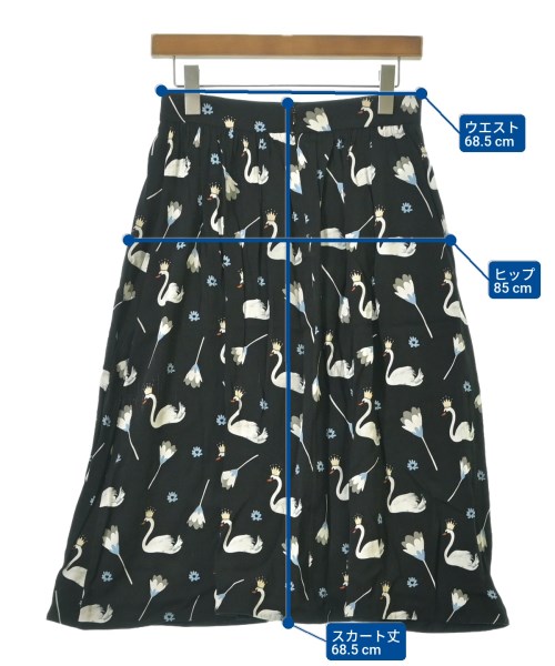 MARKUS LUPFER（マーカスルーファー）ひざ丈スカート 黒 サイズ:S レディース/2200626707064