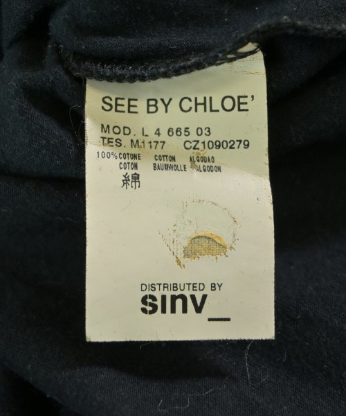 See By Chloe（シー　バイ　クロエ）Tシャツ・カットソー 黒 サイズ:38(S位) レディース/2200632320745
