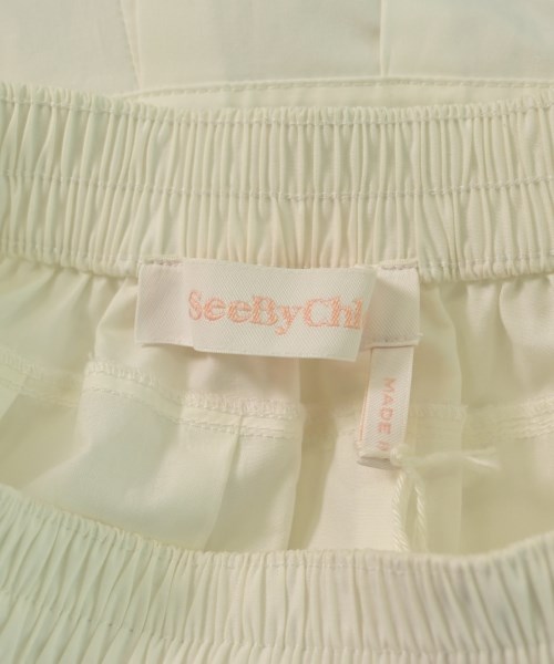 See By Chloe（シー　バイ　クロエ）ひざ丈スカート 白 サイズ:34(XXS位) レディース/2200620175074