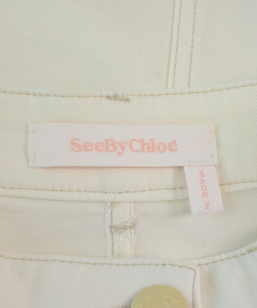See By Chloe（シー　バイ　クロエ）ひざ丈スカート 白 サイズ:36(XS位) レディース/2200623932018