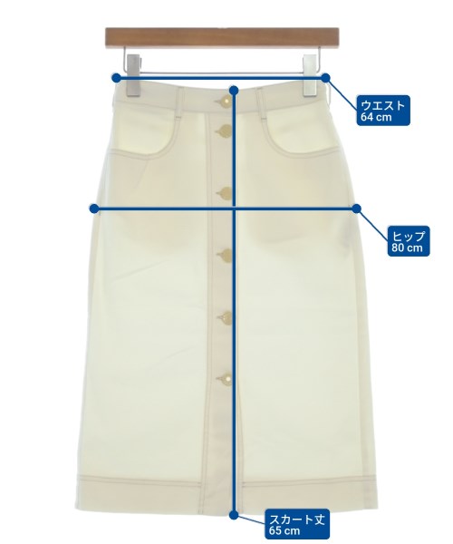 See By Chloe（シー　バイ　クロエ）ひざ丈スカート 白 サイズ:36(XS位) レディース/2200623932018