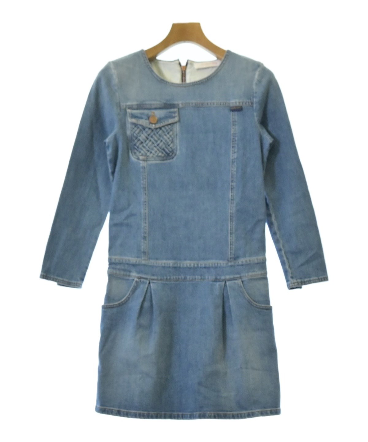 新品タグ付き　クロエ　ワンピース　160cm See By Chloe（シー バイ クロエ）ワンピース 青 サイズ:34(XXS